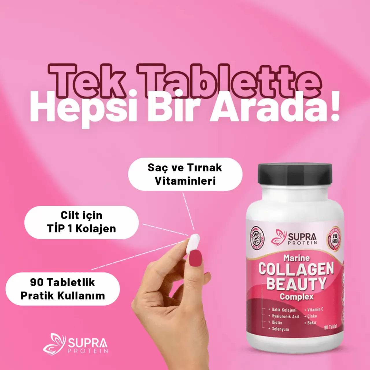 Collagen Beauty Complex (90 Tablet) - Supra Protein