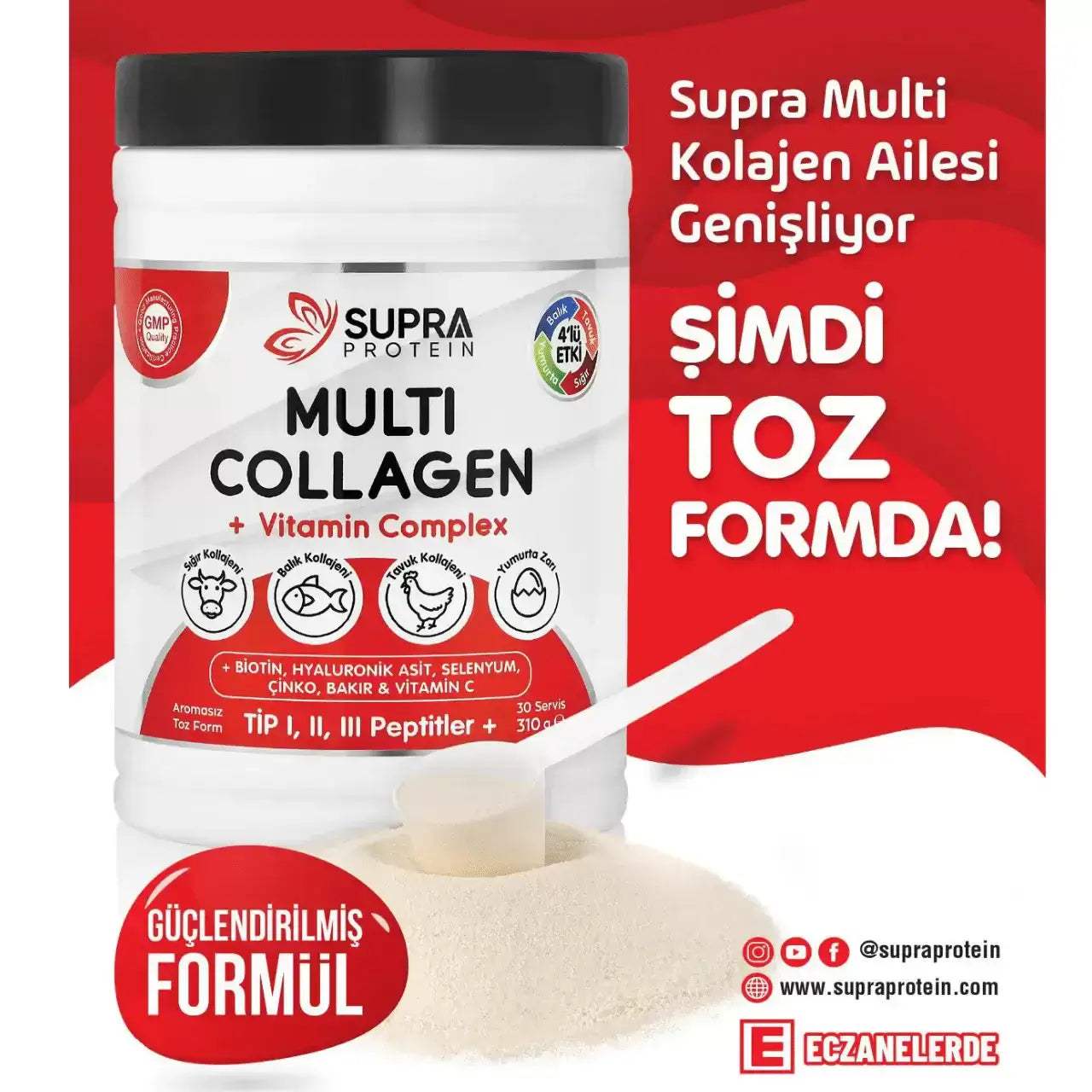 Multi Collagen Vitamin Complex ( Toz Form) - Supra Protein