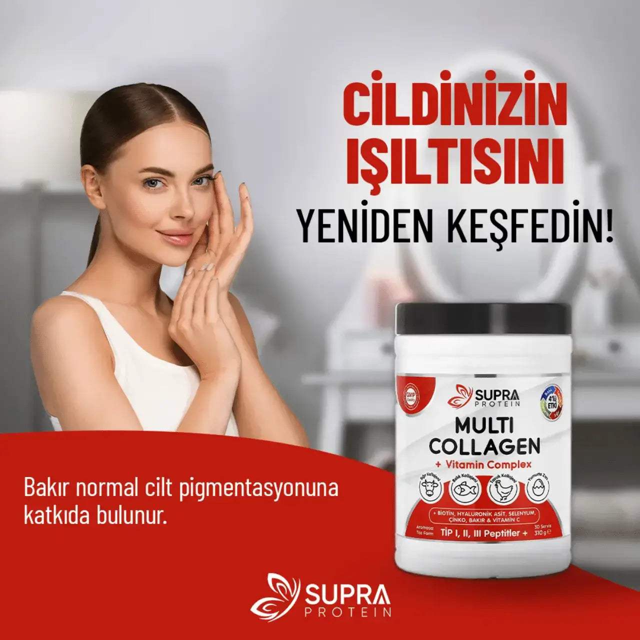 Multi Collagen Vitamin Complex ( Toz Form) - Supra Protein